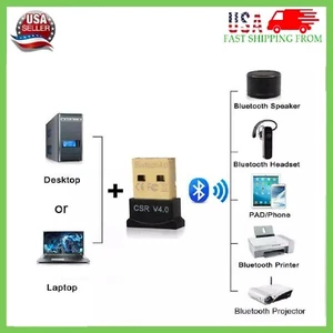 x200 4.0 Mini Bluetooth 4.0 CSR4.0 Adapter Dongle for PC LAPTOP WIN XP VISTA 7 8 - Afbeelding 1 van 13