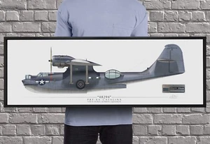 PBY-5A Catalina - Framed Panoramic Print 36" x 12" by Craig Tinder - Picture 1 of 8