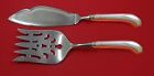 Rattail Antique By Reed Barton Dominick Haff Sterling Fish Serving Set Custom