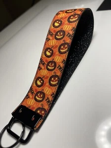 Halloween Pumpkin Keychain Wristlet New! - Picture 1 of 4