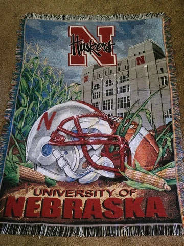 The Northwest Company Nebraska Cornhuskers Triple Woven 44" x 60" Blanket Cover
