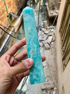 350g toller Naturstein blauer Aragonit großer Turm Edelstein Mineral - Bild 1 von 7
