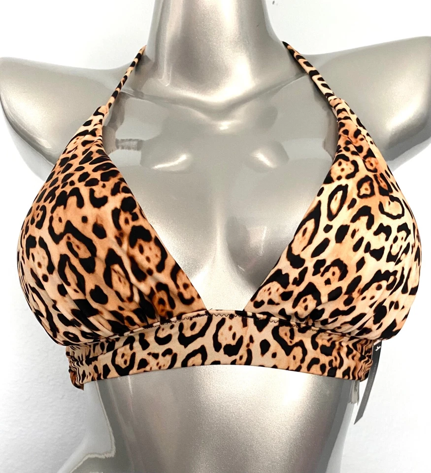 Victoria's Secret Nuevo con Etiquetas Leopardo Habana Inalámbrico Push Up Natación Bikini Top Mediano M Foto 1 de 3