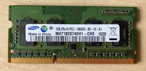 Samsung Qty 1 x 1GB ( 1GB total )  DDR3 PC3-10600S-9-10-XX SODIMM 204 Pin RAM - Picture 1 of 1
