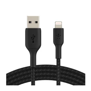 Belkin BOOST↑ Braided Lightning to USB Charge Sync Cable 2m Black MFi-Certified - Picture 1 of 2