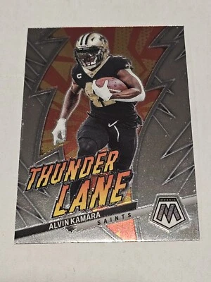 2023 Panini Mosaic Alvin Kamara Thunder Lane #TL-AK Saints - Image 1 of 2