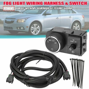 Fog Light Wiring Harness & Switch Kit For Chevy Silverado GMC Sierra 07-14 New - Picture 1 of 12