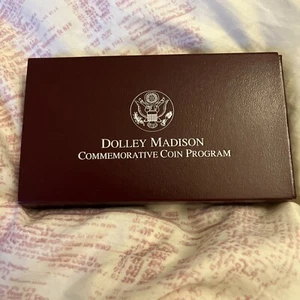 1999-P Dolly Madison Proof & Unc. Silver Dollar 2-Coin Set OGP - Picture 1 of 6
