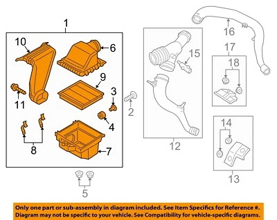 Conjunto de limpador de ar usado serve: 2017 Ford F150 PICKUP 3,5L com turbo grau A - Imagem 1 de 3