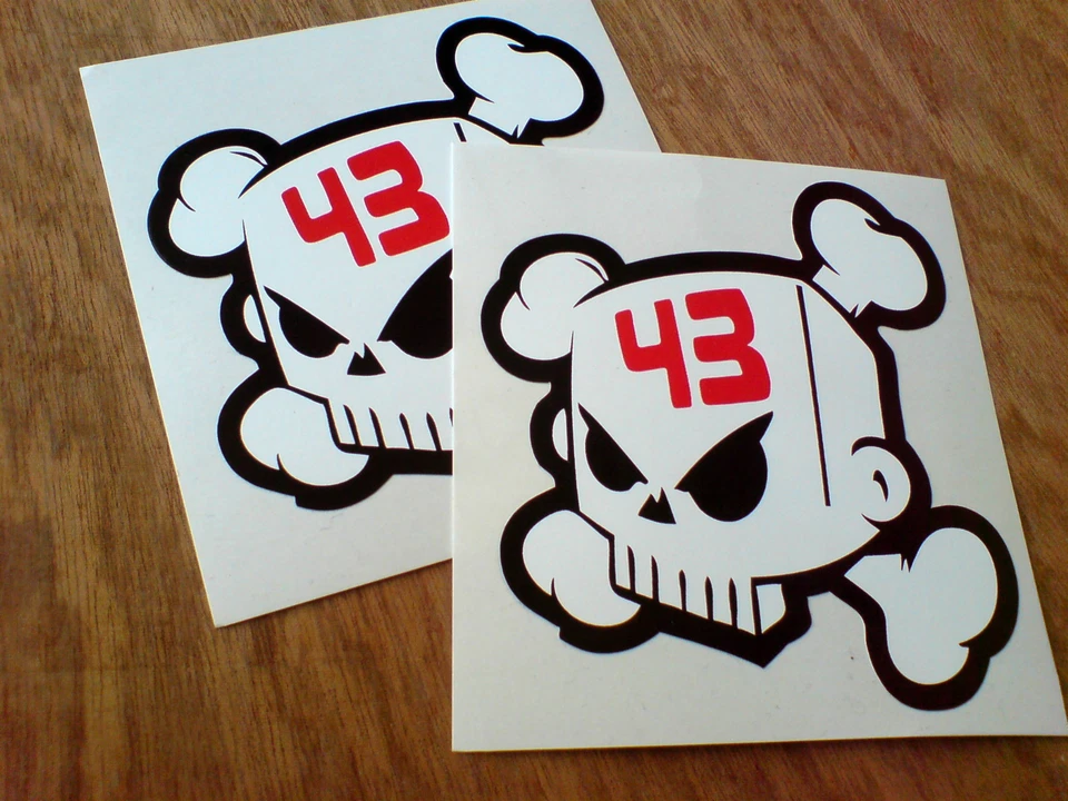 DECALHEADS KEN BLOCK 43 TESCHIO Auto Furgone Toolbox Adesivi Decalcomanie 2 off 95mm