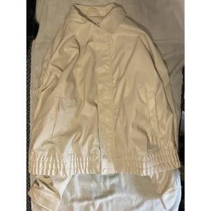 NWT Women Tan Polyester Jacket Ava & Viv Size 1X Button Full Zip Pocket - Picture 1 of 3