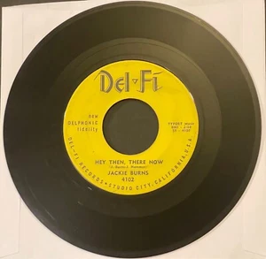 JACKIE BURNS Hey Then There Now /You Are My Dream 1958 DelFi 4102 plays NM HEAR! - Picture 1 of 2