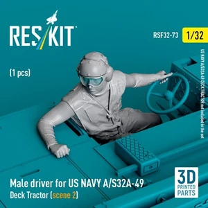 Male driver for US NAVY A/S32A-49 Deck Tractor Scale Figurines 1:32 RSF32-0073 - Picture 1 of 2