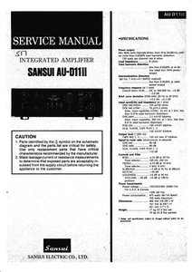 Service Manual Instructions for Sansui AU-D11 Mkii - Picture 1 of 1