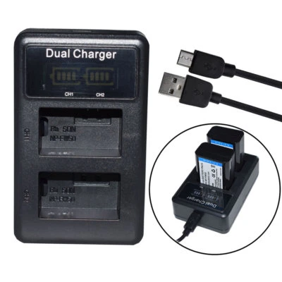 NPFW50 LCD Battery Charger for Sony Alpha A33 A35 A55 NEX-3 NEX-5 NEX-6 NEX-7 - Image 1 of 4