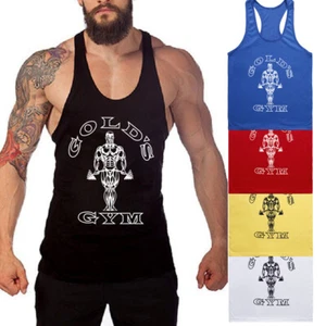 Golds Gym Vest Herren Muscle Joe Tank Top Fitness Stringer Bodybuilding Muskelshirt - Bild 1 von 20