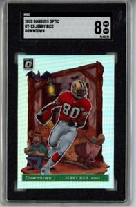 2020 Donruss Optic DOWNTOWN! DT-13 Jerry Rice 49ers Case Pull SSP SGC 8