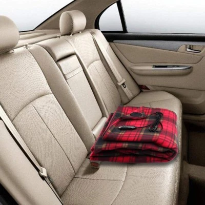 Electric Car Blanket Heated 12V Fleece Travel Throw Blanket Winter Camping Trip - image 1 of 4