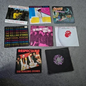 The Rolling Stones 7" Vinyl Single Record Job Lot X8 miss you , emotional rescue - Picture 1 of 9