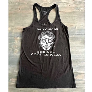 Top Isla Bad Chicas Negro Gráfico Bebida Buena Cerveza Espalda Corredora Mujer Talla L - Imagen 1 de 8
