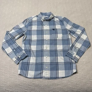 Abercrombia Kids Blue Plaid Long Sleeve Button Down Shirt Boys Size 11/12 - Picture 1 of 7