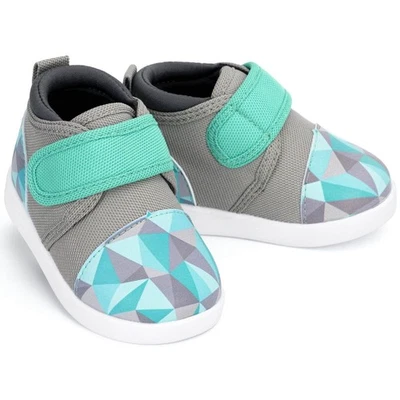 Zapatos para niños pequeños sin chirridos con refracción glacial ikiki | verde azulado/gris Foto 1 de 4
