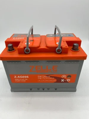 Car Battery AGM 096AGM ZELLE PLUS 096 70Ah  Start Stop High Powered 720CCA - Image 1 of 4