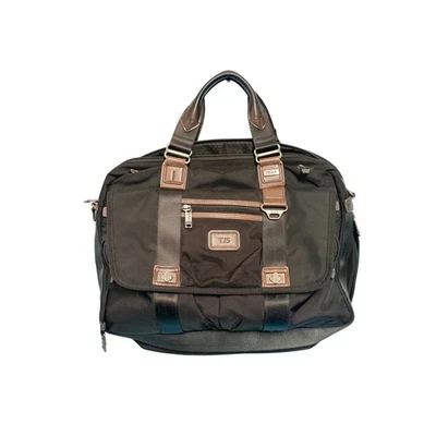 Maletín TUMI Alpha de nailon y cuero - Estilo 26130DH - Negro Foto 1 de 4