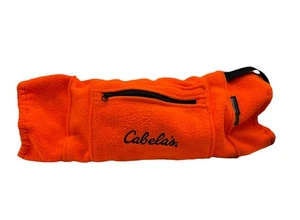 Cabela’s Blaze Orange Fleece Hand Muff Hunting Warmer Pouch Zip Pocket - Picture 1 of 8