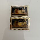 Lot of 2 USA Postage Stamp 8 Pharmacy Lapel Pin Hat Vest Pharmacutical