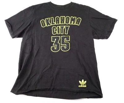 Camisa Adidas Para Hombre XL Negra Oklahoma City Durant Manga Corta Gráfica Cuello Redondo Foto 1 de 4