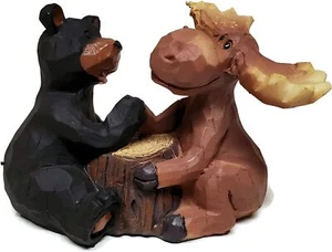 Lipman Statuina Decorativa Lotta con Orso e Alce Braccio, Multicolore - Foto 1 di 1