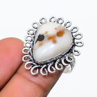 Snake Fossil Gemstone Handmade 925 Sterling Silver Jewelry Ring Size 7