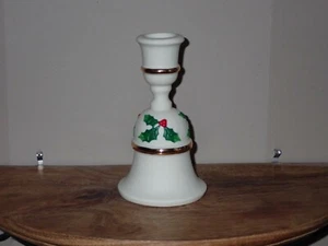 PartyLite Holly Bell Christmas Taper Holder/ Bell ~ Excellent Pre-Owned ~ NO BOX - Picture 1 of 5