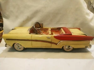 Vintage Old Tin Toy Bandai Friction Powered Tinplate Car Ford Japan 1950 Rare - Picture 1 of 12