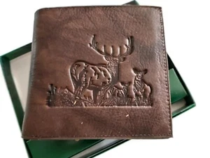Cartera de cuero Big Buck alta hipster, marrón. - Imagen 1 de 4