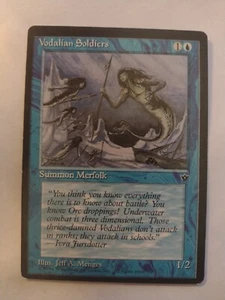 MTG Magic The Gathering Card Vodalian Soldiers Summon Merfolk Blue Fallen Empire - Picture 1 of 2