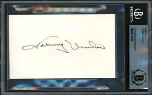 Johnny Unitas Autographed 3x5 Index Card Baltimore Colts Beckett BAS #14232609 - Picture 1 of 2