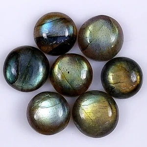 7Pcs 61Cts Natural Labradorite Round Calibrated Loose Gemstone14x14 12x12mm#1576 - Picture 1 of 6