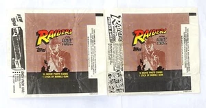 Set of 2 x Raiders Of The Lost Ark Trading Card Wax Wrappers Topps 1981 - Picture 1 of 1