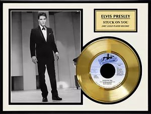ELVIS PRESLEY - STUCK ON YOU 7" GOLDENE SCHALLPLATTE - Picture 1 of 1