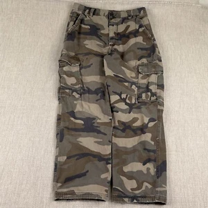 Y2K Mossimo Camouflage Baggy Cargo Hose Herren 33x29 Grunge Camo Kordelzug Skate - Bild 1 von 22