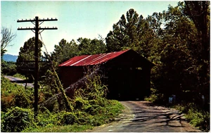 Sandy Creek Covered Bridge Hillsboro Missouri Highway 21 1960s Chrome Postcard - Picture 1 of 2
