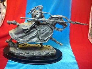 PATH TO GLORY - FRANKLIN MINT 1985 - PEWTER FIGURINE ON BASE - KNIGHT WITH LANCE - Picture 1 of 13