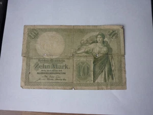 REICHSKASSENSCHEIN BERLIN 10 MARK 06. OKTOBER 1906 ZUSTAND SIEHE BILDER! - Bild 1 von 3