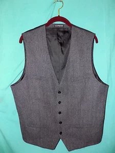 Excelente! CHALECO MEZCLA LANA ESPIGA, 4 BOLSILLOS, CINTURÓN TRASERO AJUSTABLE CON CINTA, Talla M - Imagen 1 de 9