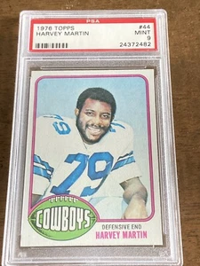 1976 Topps Harvey Martin #44 Rookie PSA 9 Cowboys Defensive End - Picture 1 of 2