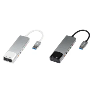 USB Sound Card AC-3 DTS External Audio Card SPDIF for PC Computer (Silver) FR - Photo 1/7