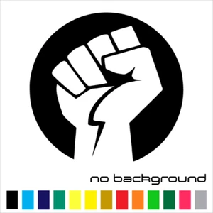 Fist Sticker Vinyl Decal - Resist Power Strong Fight Hand Laptop Wall Car Window - Picture 1 of 17