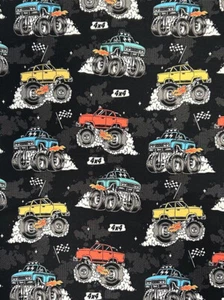 Jersey Stoff Kinderstoff Digitaldruck Burnout Monsters - Bild 1 von 2